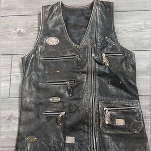 Genuine leather vest